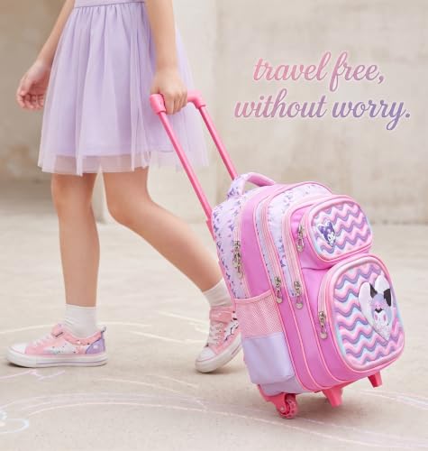 Image of ADSON 3D Embossed School Trolley Bag Large School Bag for Boy Girl, Kids School Bag, Travel Backpack for Girl Boy, Ideal for Children Trolley 16 Inch Water Resistant