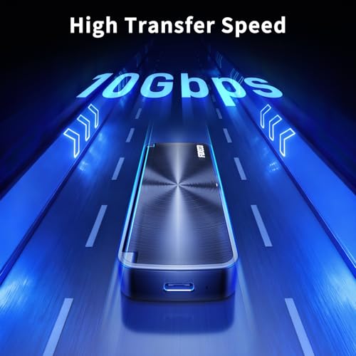 FIDECO M.2 NVMe SSD Enclosure, M.2 NVMe to USB Adapter, USB 3.2 Gen 2 (10Gbps) SSD Reader for M & M+B Key NVMe SSD, Support UASP and Trim, Tool-Free Installation, Sandwich Style Design - Image 3