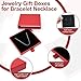 4 Pcs Jewelry Gift Box, 3.5×3.5x0.7Inch Cardboard Jewelry Boxes, Fancy Necklace Bracelet Earring Drawer Organizer Box, Kraft Empty Jewellery Boxes for Necklace Ring Earring Display Box (Red)