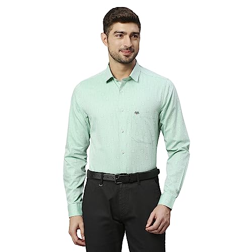 Image of Thomas Scott Men's Cotton Slim Fit 100% Formal Shirt with Spread Collar and Full Sleeves