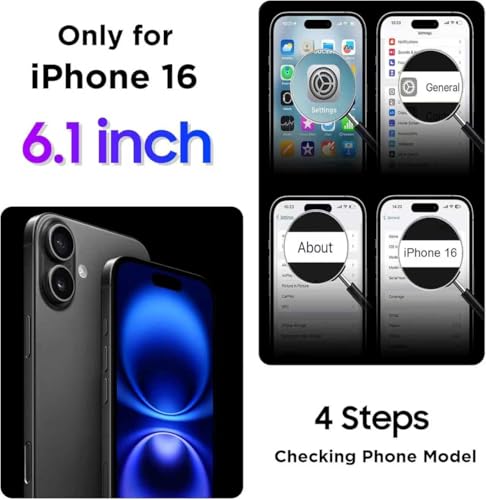 Coque étanche iPhone 16 noire avec protection d'écran intégrée IP68