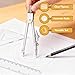 Geometry Set - 7Pcs Geometry Kit with Clear Plastic Ruler 12Inch & 6Inch, Triangle Ruler, Protractor and Compass Set for School Office Math Drawing Drafting Engineering Architecture Art