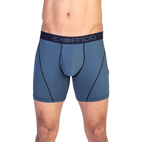 ExOfficio Men's Give-N-Go Sport Mesh 6'' Boxer Brief, Small, Phantom
