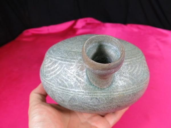 Amazon.co.jp: 粉青沙器象嵌平瓶（へいへい）李朝時代15世紀