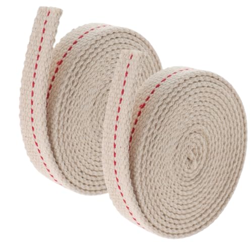 Happyyami 2Rolls Cotton Kerosene Lamp Wick Replacement Flat Burner Wicks for Outdoor Camping Handheld Lanterns Vintage Oil Lamps Durable