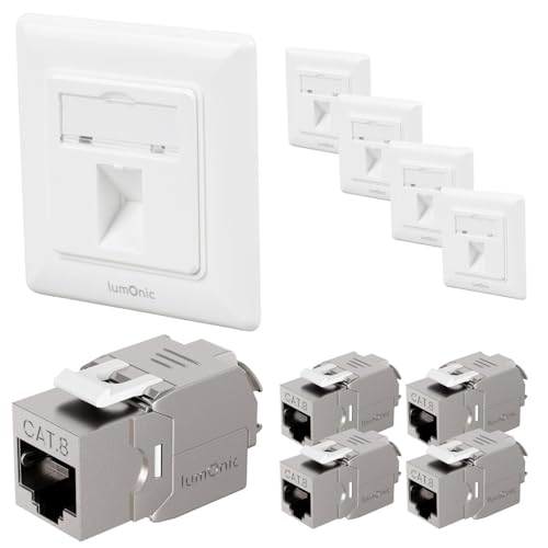 Module CAT8 Keystone Lumonic RJ45 avec connexion 40 Gbit/s sans outil pour montage Système 55