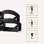 4Pcs Kinderwagen Haken, Mehrzweck Aufhänger mit Anti-Rutsch-Strap für Kinderwagen, Stroller, Buggys, Pram, Fahrrad, Rollstuhl, Motorrad