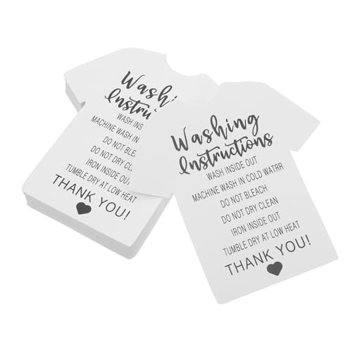 OUNONA 300個洗濯表示カード 洗濯ケア指示タグ 衣類用耐久ラベル 厚手紙製 繰り返し使用可能 家用ビジネス必須品
