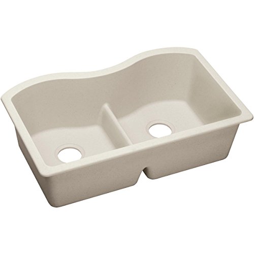 Quartz Luxe 33" x 20" Double Bowl Undermount Kitchen Sink Finish: Ricotta