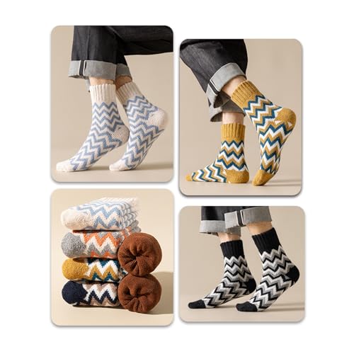 Unisex Wool Winter Thermal Socks Cozy Warm Hiking Crew Boot Socks Wool for Winter Crew Series 162