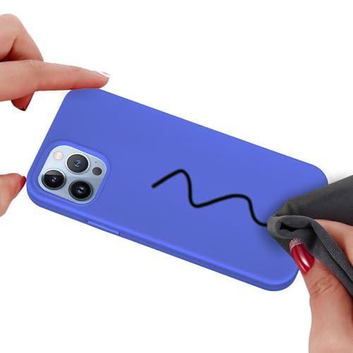 Image of ArmourPro Silicone Back Case for iPhone 15 Pro Max Soft-Touch Case | Warm Blue