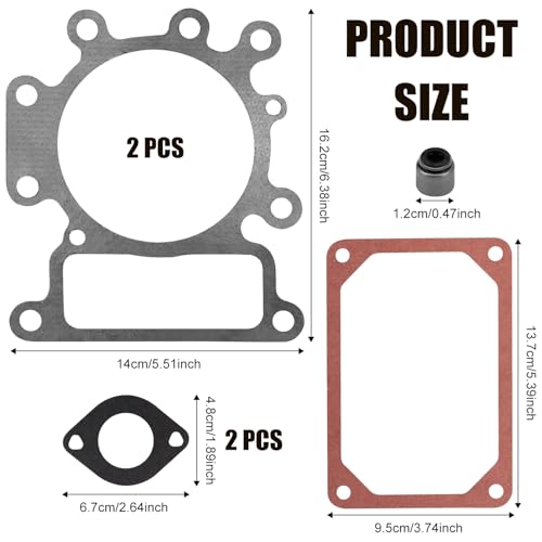 Image of Engine Valve Head Gasket Set, Valve Cover Gasket Seal Kit Intake Gasket for Briggs Stratton 794152 690190 Engine 31A807 31E877 31Q507 31R507