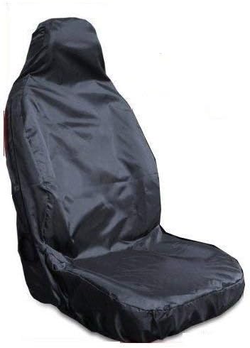 HMS For Ford Transit Custom 2017 - Single Heavy Duty Driver Captain Passenger Van Car Seat Cover Protector Waterproof - BLACK - 1 x Front