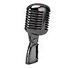 OPPWONG Dynamic Microphone, Cardioid Pickup Vintage Retro Style Zinc Alloy Mic with XLR Cable, Universal Stand Adapter, Ideal for Live Stage Performance, Studio Recording & Karaoke (Gunmetal Grey) #2