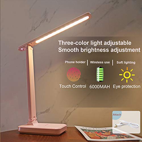 Schreibtischlampe LED Dimmbare Tischlampe Kabellos Wiederaufladbar Drehbare Augenschutz Tischleuchte Memory-Funktion für… – Bild 7