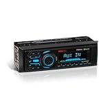 BOSS Audio Systems MR1308UABK Marine Boat Stereo – Single Din, Bluetooth, No CD DVD Player, AM/FM Radio Receiver, Aux-in, USB
