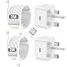 iPhone Charger Fast Charge PD Fast Charging for Apple Charger UK USB C Plug With 2M&3M iPhone Fast Charger Cable [ MFi Certified] Lightning Cable for iPhone 14 13 12 11 Pro Max, iPad (White, 2Packs)