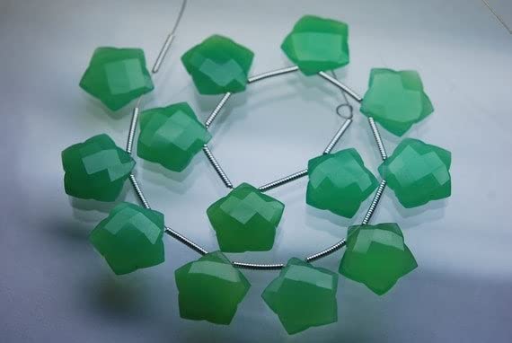 Chrysoprase chalcédoine étoiles 14mm pour ateliers bijoux d'été