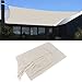 TeamSky Vela de Sombra, toldo de Sombra Blanca lechosa Sombreado Impermeable Plegable 3x3m Vela de Sombra Reductora de Calor cuadrilateral para Exteriores