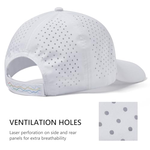 Image of UPF 50+ Performance Water Resistant Baseball Cap Lightweight Breathable Hat Golf Running Boat Hiking for Men Women