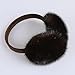 BOONJOVIA Unisex Real Mink Fur Earmuffs With Velvet Band Mens Womens Foldable Ear Warmer-Luxury Winter Fashion (Coffee Brown)