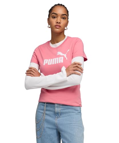 Image of Puma Women Cotton Letter Print Regular Fit Tees