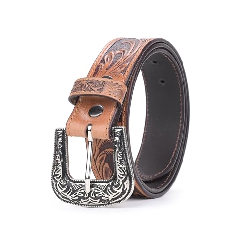RESISTANCE Boys Western Belt, Mens Cowboy Belt, Western Wear Full Grain Leather Belts Strap Without Buckle For Cowboy Men2