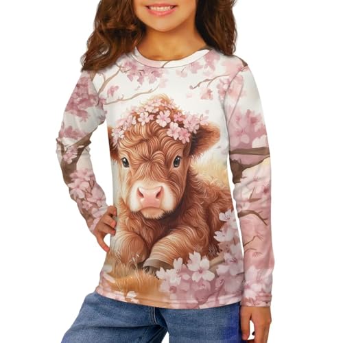 Image of Uourmeti Teens Girls Long Sleeve T Shirts Fall Outfits Boys Active Sportswear Running Tops