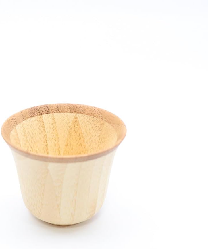 RIVERET, Ochoko SUZU set, dishwahser-safe bamboo sake cup made in japan