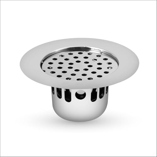 Image of Round Cockroach Trap 205mm (8 INCH) Floor Drain Jali 304 Grade Stainless Steel Kitchen Floor Trap Anti Cockroach & Insects Long Lasting for Bathroom