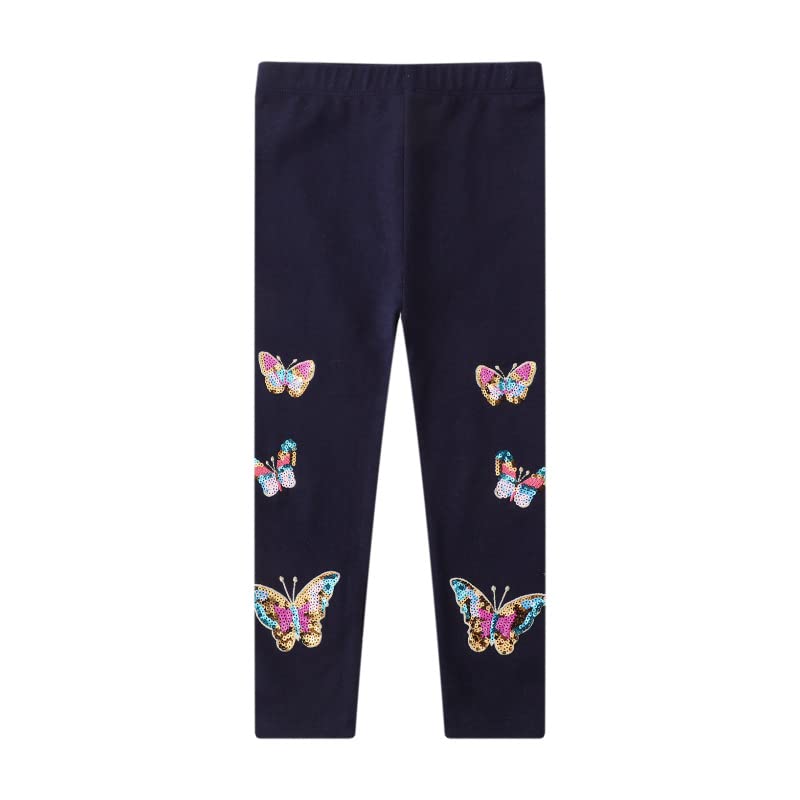Girls Toddlers' Leggings Butterfly Sequin Fashion Stretch Pants Comfortable Casual Bottoms Spring and Autumn