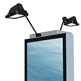 Outdoor Solar Sign Light, 120 LEDs, 7999 Lumens, 12000 mAh, IP65 Waterproof, Full Body Metal Shell, Suitable for Real Estate Sign, Commercial, Garden Enclosure, Company Supermarket Sign Lighting,...