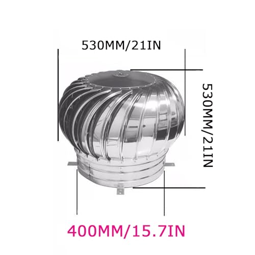 Capuchon d'échappement en acier inoxydable de 400mm avec grille rotative