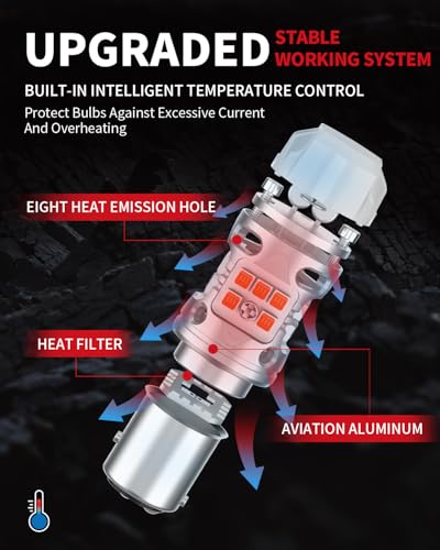 Image of LASFIT T3 1157 LED Bulb Amber Built In Resistor Yellow Turn Signal CANBUS Error Free 500% Bright Blinker 1157A 1157NA 2057 2357 2357A 7528 1034 BAY15D Front DRL Parking Light Anti Hyper Flash(2pcs)
