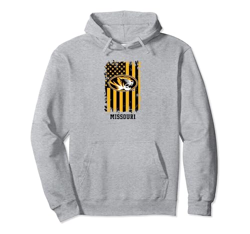 Missouri Tigers Patriotic Retro American Flag Pullover Hoodie