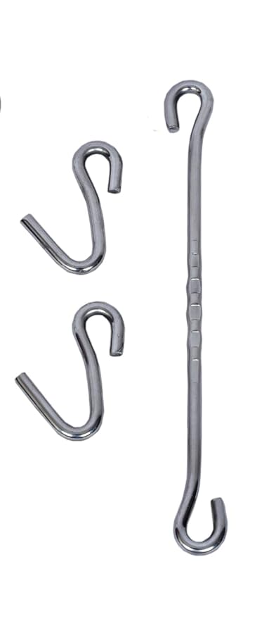 TRENDY CREATION HUB Stainless Steel S Shape Swing Chain Links Hanging Hooks Set Pack of 28 Rod with 8 S Design Hook