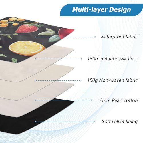 Funda para laptop de 13-14 pulgadas impermeable con diseño de frutas y flores miniatura 4