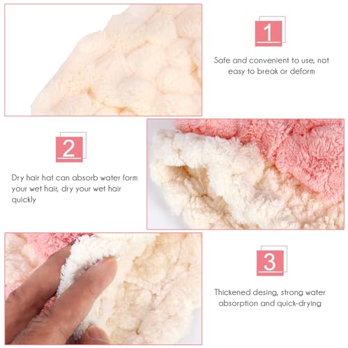 Image of NFI essentials Microfiber Hair Towel Cap Warp Super Absorbent Wet Hair Drying Head Turban, Pookie Bow Knot for Girls Salon Quick Dry Shower with Button for Women
