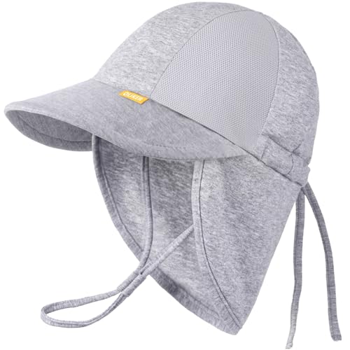 Image of OLIKER Baby Sun Hat with Breathable Mesh, Neck Flap Infant Unisex Boys Girls Toddler UPF 50+ Summer Beach Swim Adjustable