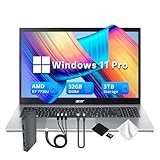 acer Aspire Go 15 15.6" FHD Laptop, AMD Ryzen 7 7730U, 32GB RAM, 3TB Storage (2TB SSD&1TB Docking Station Set), AMD Radeon Graphics, Copilot+ PC, HD Camera, Wi-Fi 6, Windows 11 Pro, Silver