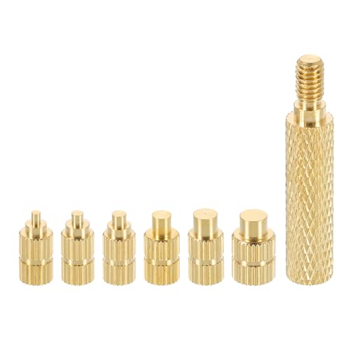 uxcell 7 Pcs Brass Heat Set Insert Tips for Threaded Inserts M2 M2.5 M3 M4 M5 M6 Soldering Irons Threaded Inserts Tool for 3D Printing Components and Plastic Parts