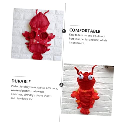 Disfraz rojo de langosta para perros talla XL miniatura 7