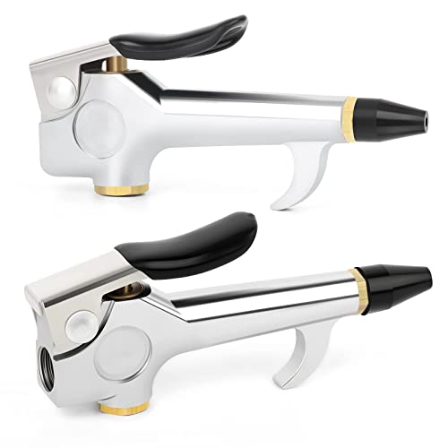 Meanlin Measure Lever Type Blow Gun With Rubber Tip Safety Nozzle 1/4'' Heavy Duty For Air Compressor Home Garage Store Industrial 2 Pcs #TOP5