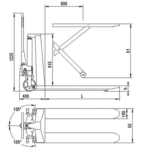 Gayner tgt 1,0 dpc - Transpaleta tijera tgt1,0dpc 1000kg