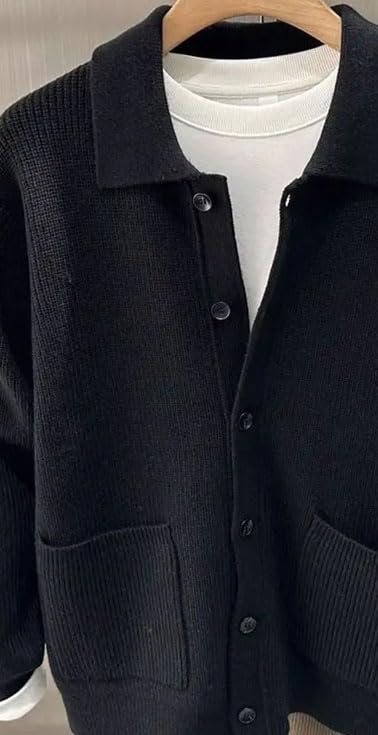 Men's Knit Cardigan Button-Up Long Sleeve Lightweight Sweater Relaxed Style2