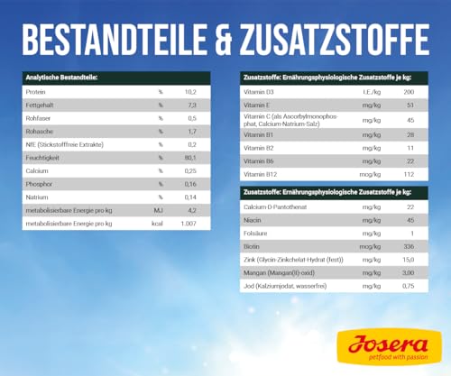 Josera Meat Lovers Pure Chicken | Nassfutter für Hunde | hoher Fleischanteil | getreidefrei | leckeres Huhn | Alleinfuttermittel | 6 x 400 g