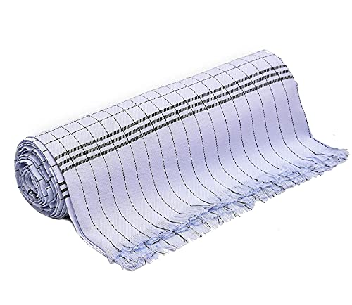 Image of 100% Cotton Soft Beautiful Coloured Chek Single Bed Size Skin Friendly Summer Blanket /Khes /Dohar /Top Sheet Set /Chadar (Blue Coloured)