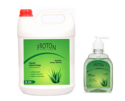 Image of Organic pH-Balance Moisturizing aloevera Liquid Hand Wash with Refreshing Fragrance Complete Protection for Soft & Gentle Hands Aloe Vera 5 Ltr & 250ml Free Pack