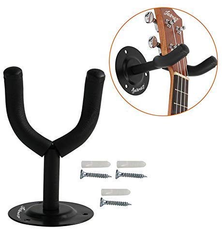 SOUVENIR Guitar Hanger for Acoustic, Bass, Electric, and Ukulele - Wall Mount/Holder/Hook/Stand/Rack With Fittings/Accessories