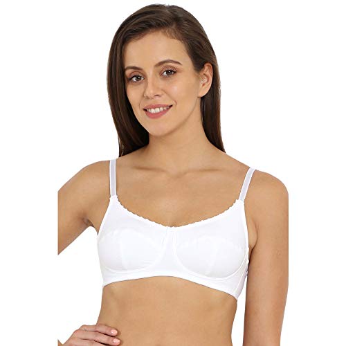 Image of Jockey 1615 Women Wirefree Non Padded Super Combed Cotton Elastane Stretch Full Coverage Everyday Bra with Soft Adjustable Straps